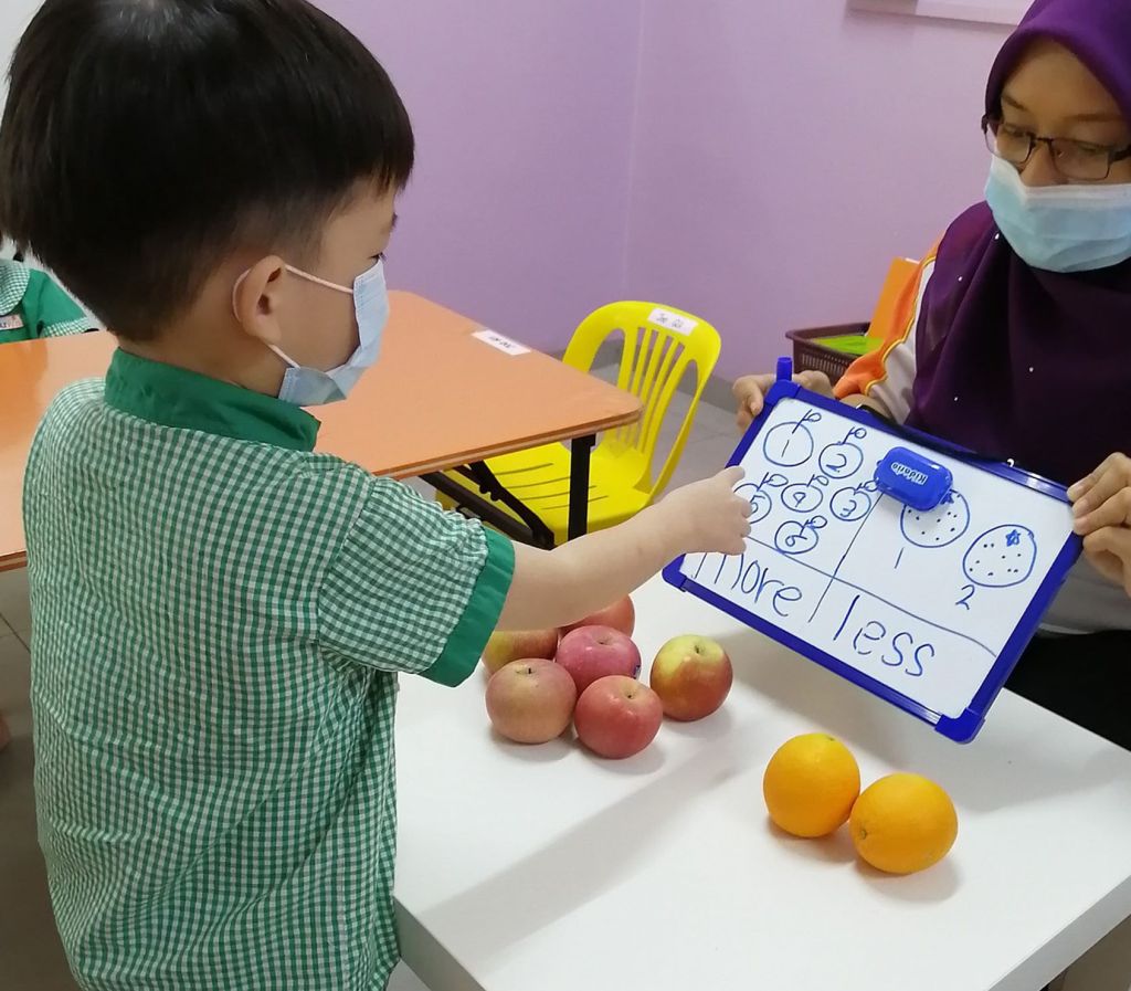 Child integrated learning at Eduwis, a well known preschool franchise in Malaysia.